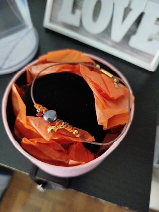 Pulsera Tous marrón-dorada