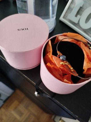 Pulsera Tous marrón-dorada