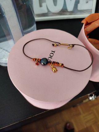 Pulsera Tous marrón-dorada