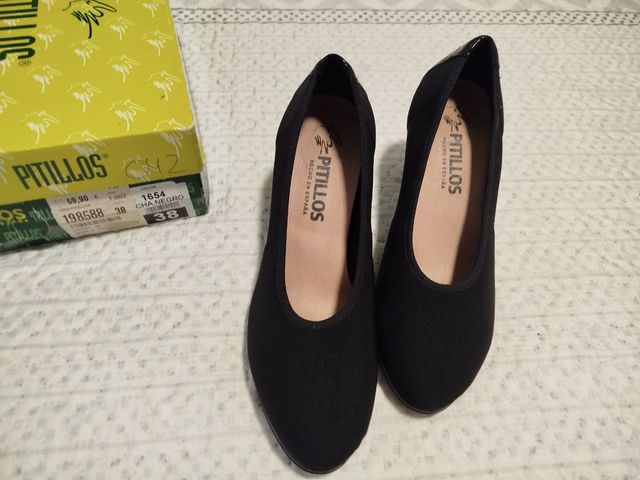 Zapatos PITILLOS mujer - negros, talla 38