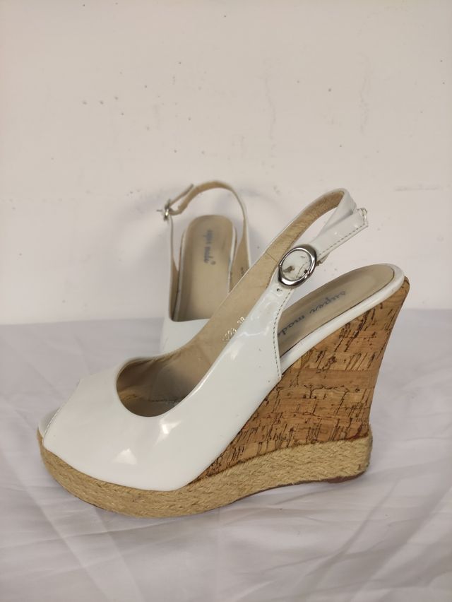 Sandali Zeppa Super Mode 38 Bianchi