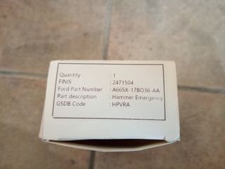 Martelo Emergência Ford - A66SX-17BO36-AA