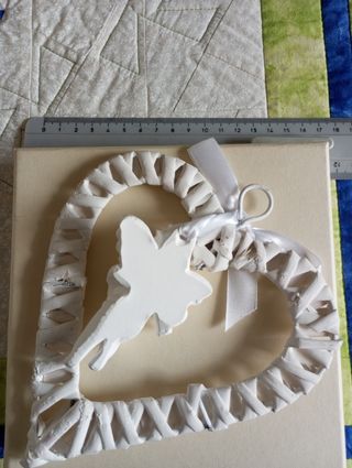 Cuore angioletto bianco shabby chic