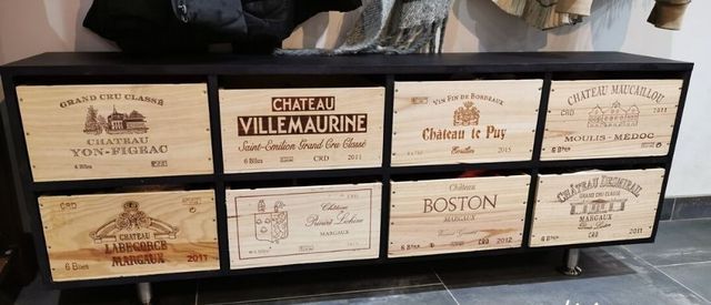 Scatole per vino in legno per scaffali di mobili
