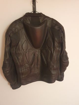 Chaqueta moto piel negra
