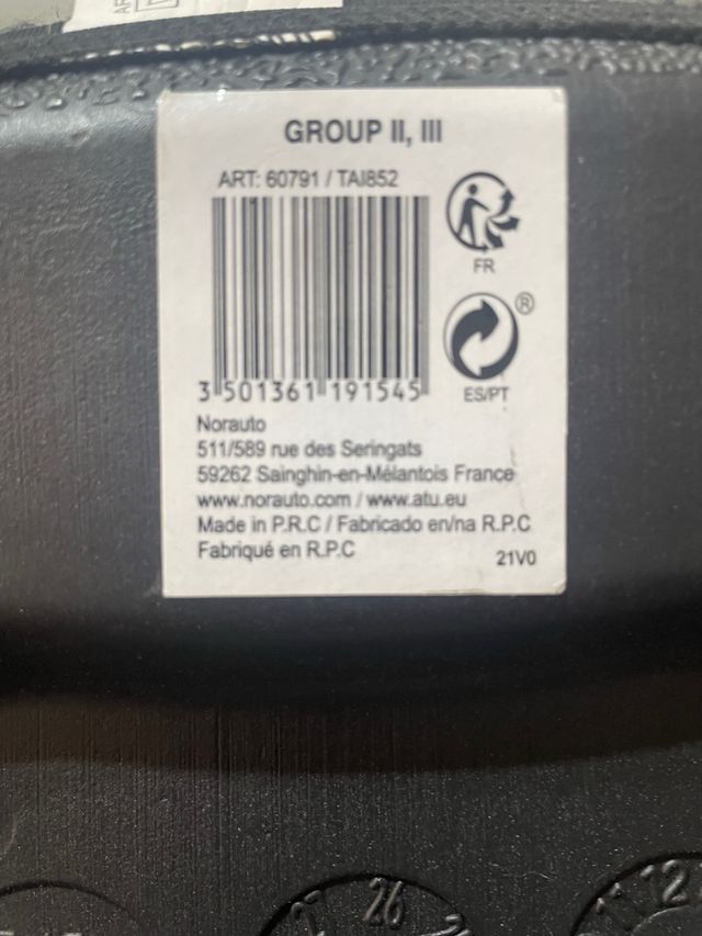 Alzador niños coche - Grupo II/III