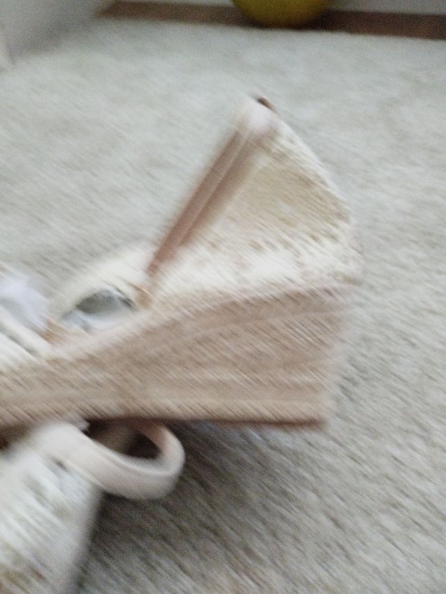 Zapatillas esparto beige, encaje