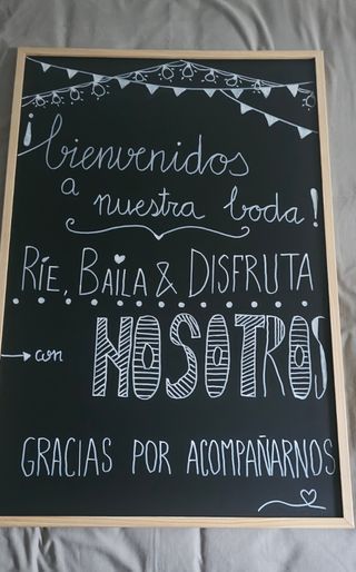 Pizarra Boda