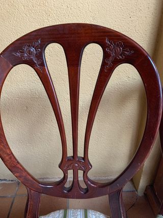 6 Sillas madera antiguas estilo Luis XV