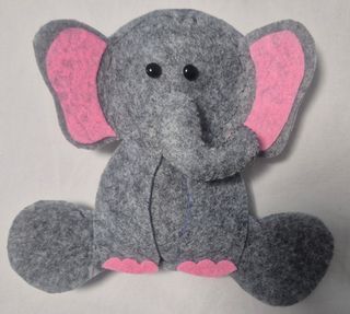 Elefante fieltro artesanal