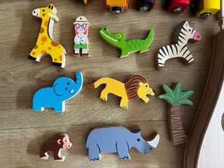 Tren de madera Janod Safari + Ikea Lillabo