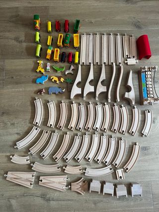 Tren de madera Janod Safari + Ikea Lillabo