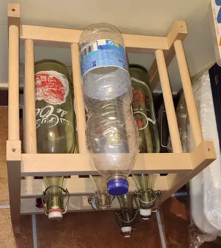 Botellero madera - 9 botellas