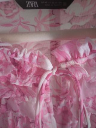 Camicia Zara rosa fiori estiva