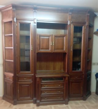 Mueble librero madera maciza