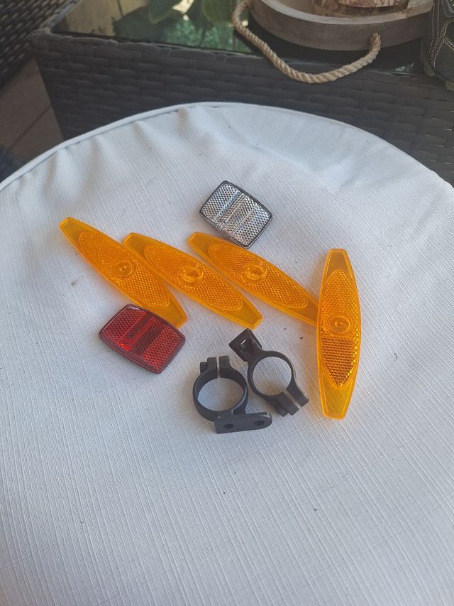 Reflectantes bicicleta - 4 reflectantes amarillos 