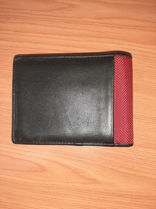 Billetera hombre negra y roja