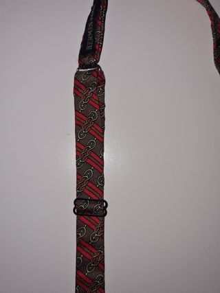 Papillon Hermes vintage marrone e rosso