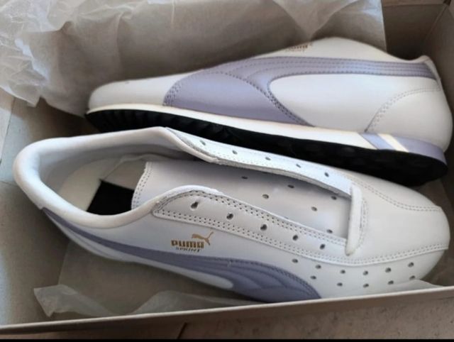 Puma Sprint - Zapatillas Blancas y Moradas Talla 4