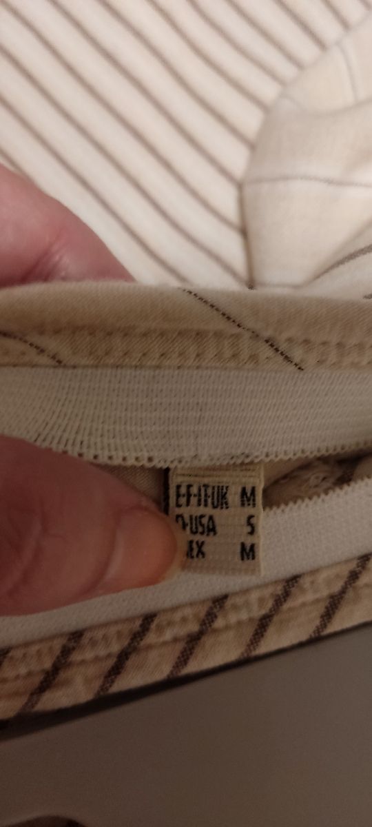 Falda Mango rayas beige-marrón