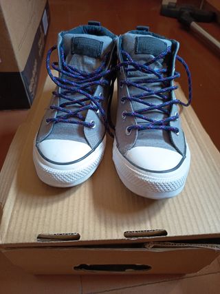 Converse grises - Medias botas nº 41