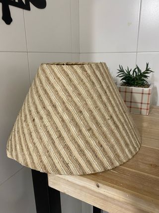 Pantalla lámpara beige - Tela
