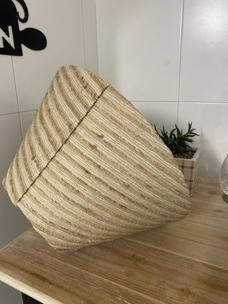 Pantalla lámpara beige - Tela