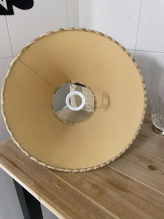 Pantalla lámpara beige - Tela