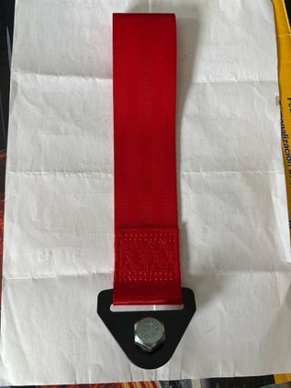Cinta de reboque vermelha
