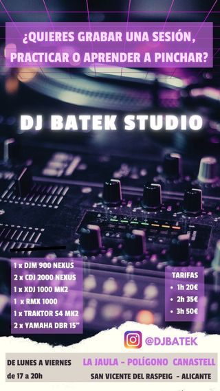 ¿Quieres ser Dj o grabar una sesión en un estudio?