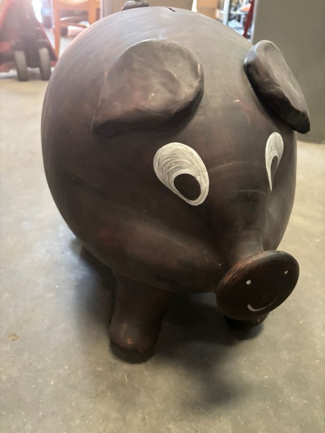 Hucha ceràmica marrón