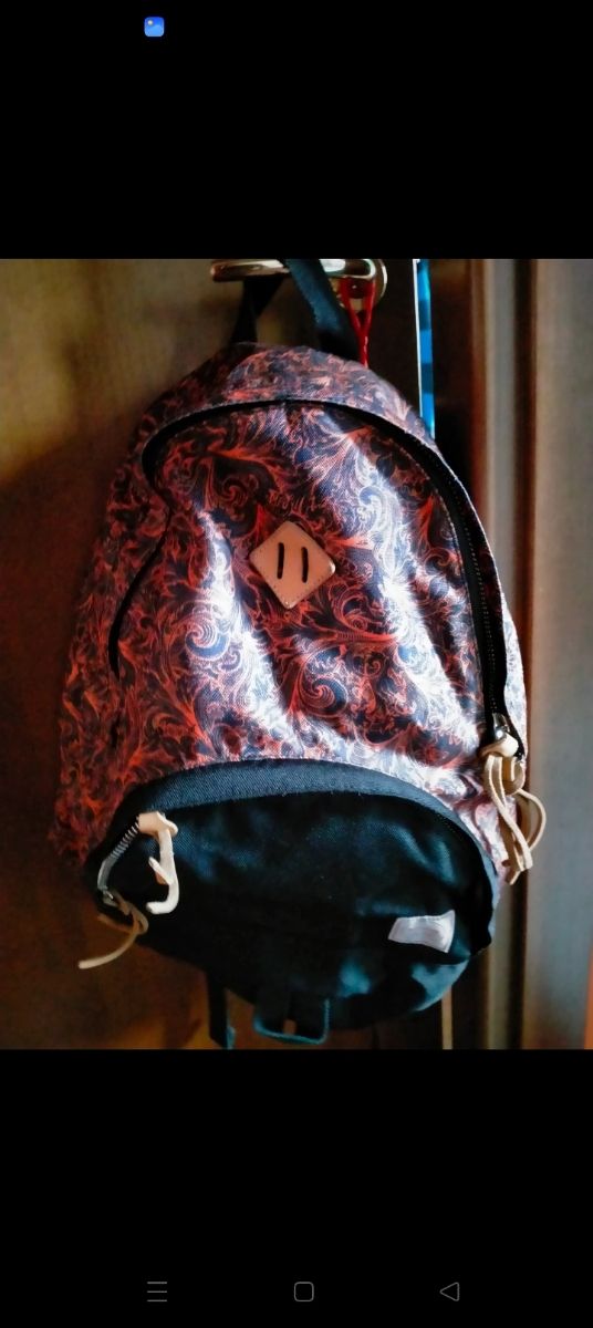 Zaino vintage nero-arancione