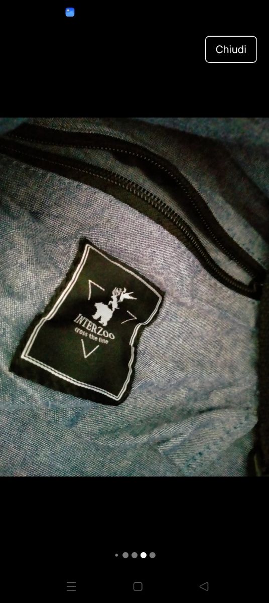 Zaino vintage nero-arancione