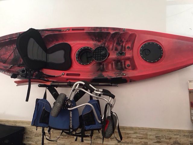 Kayak rígido + carrito+remo+chaleco Como nuevo!