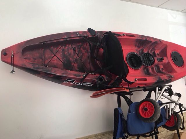 Kayak rígido + carrito+remo+chaleco Como nuevo!