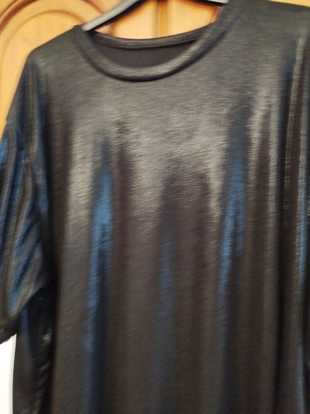 Camiseta negra brillo - 5XL