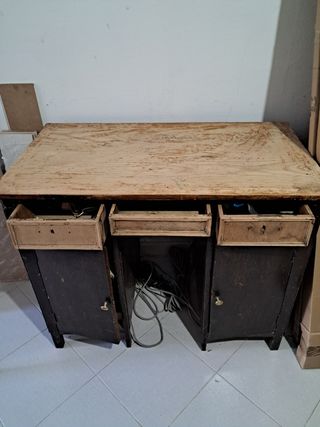 Escritorio antiguo madera para restaurar