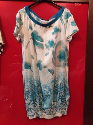 Vestitino estivo bianco e verde acqua