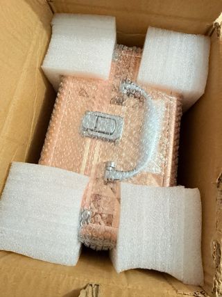 Maletín maquillaje rosa-plata