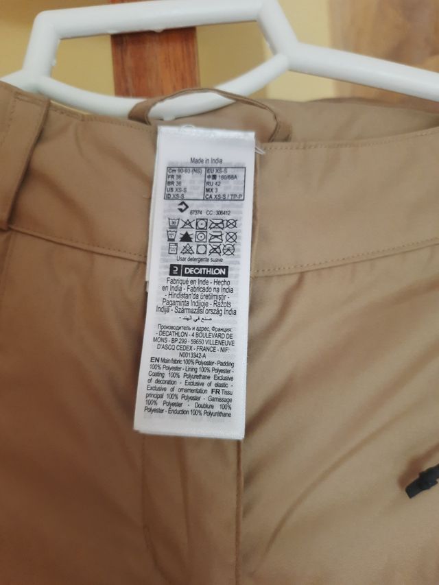 Pantalón montaña invierno Decathlon XS