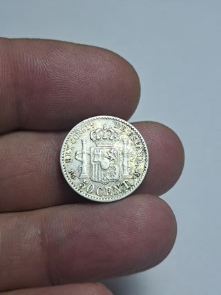 50 CENTIMOS PLATA 1892 VARIANTE *2 *2 (E513)