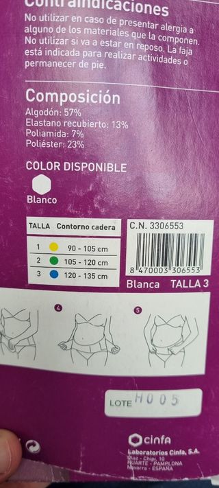 Faja lumbar Embarazada FARMALASTIC