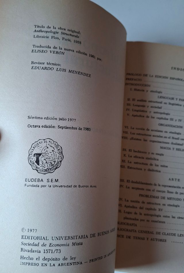 Libro Antropología estructual