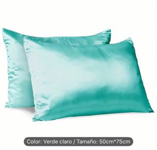 Fundas de almohada satén - 2uds Teal