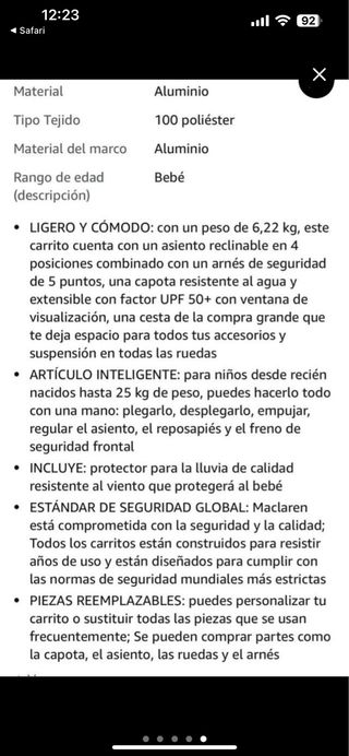 Cochecito Maclaren ligero guest arc