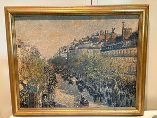 Cuadro París antiguo, marco dorado