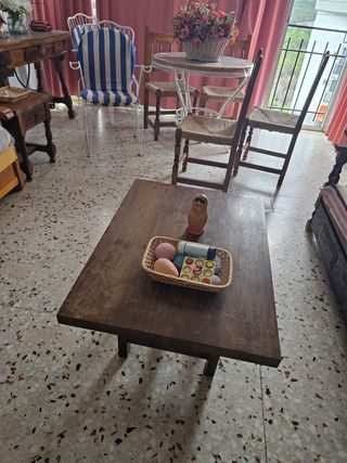 Mesa madera salón - marrón
