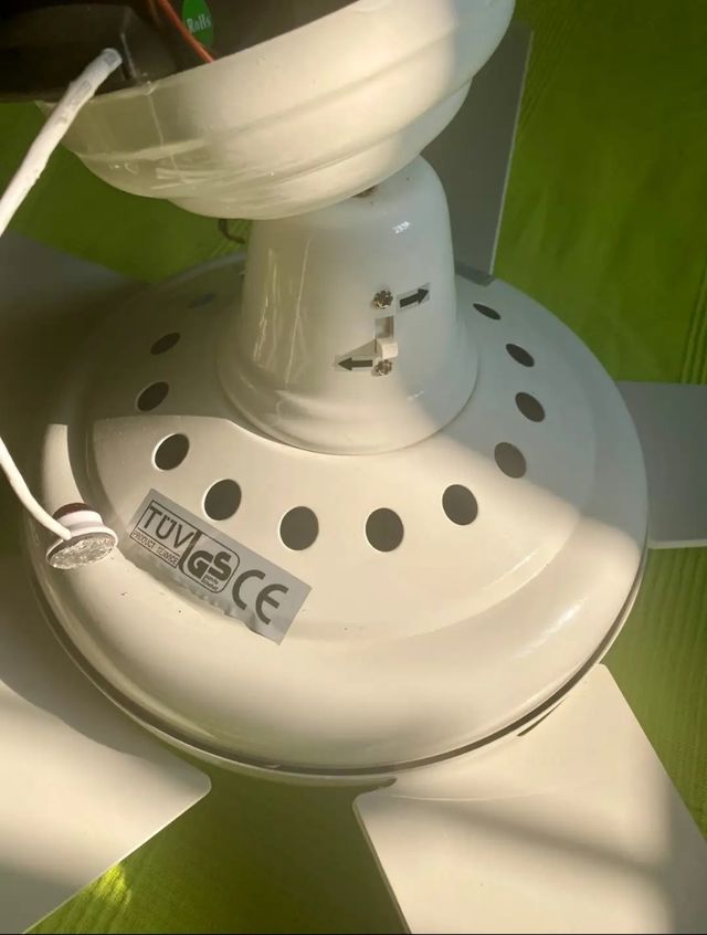 Ventilador techo blanco 130cm grande con luz mando