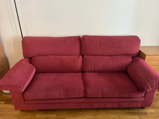 Sofá cama rojo - 2 plazas