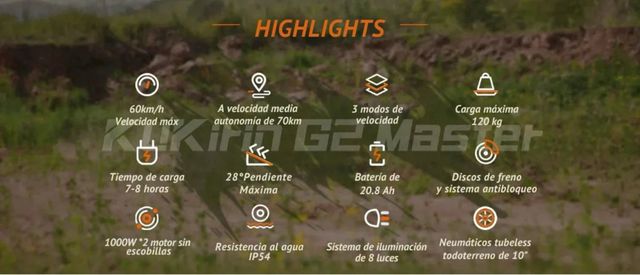 Kukirin G2 Master 52V 20.8Ah 2000W Envio Gratis!